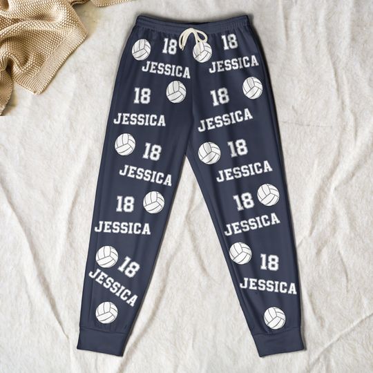 Discover Volleyball Custom Name, Number - Personalized Sweatpants
