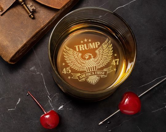 Discover Engraved Whiskey for Trump Supporters Rock Glasses