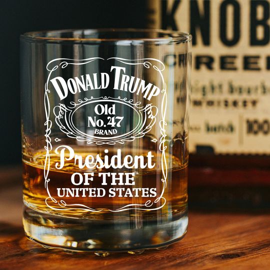 Discover Donald Trump Whiskey Glass, 47th President Bourbon Rock Glasses