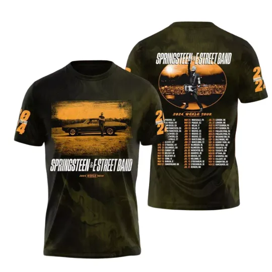 Discover Bruce Springsteen  E Street Band World Tour 2024 3D T-shirt