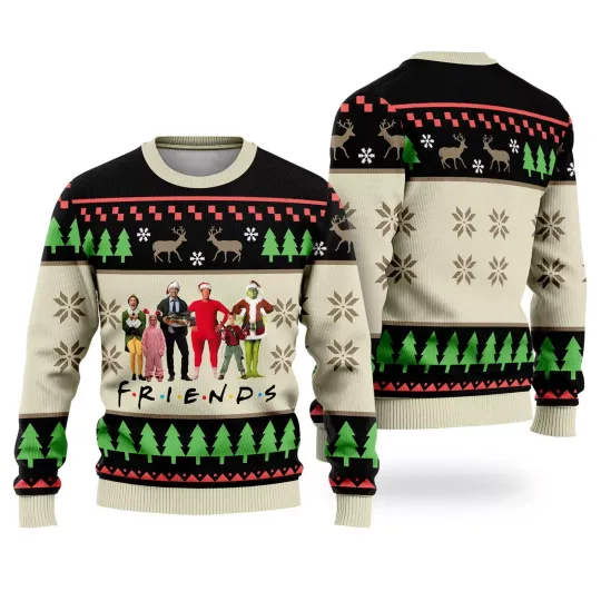 Discover Funny Friends Christmas Movies Sweater, Friends Movies Ugly Xmas Sweater