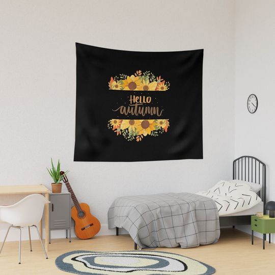 Discover Hello autumn Tapestry
