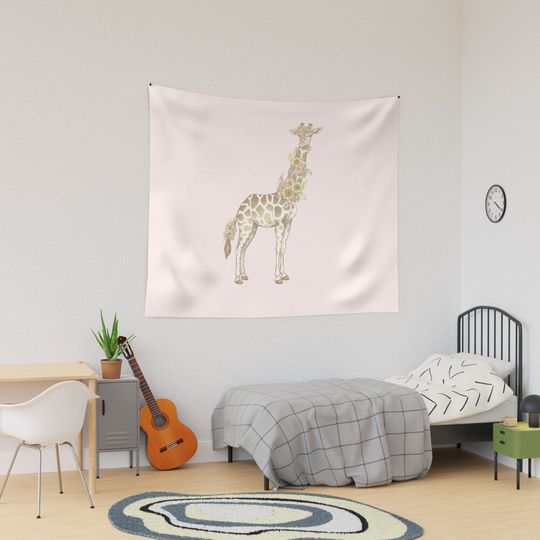 Discover Floral Giraffe Tapestry