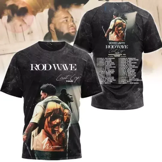 Discover Rod Wave 3D Shirt, Last Lap Tour, Moneybagg Yo Toosii 2024 3D T-Shirt.