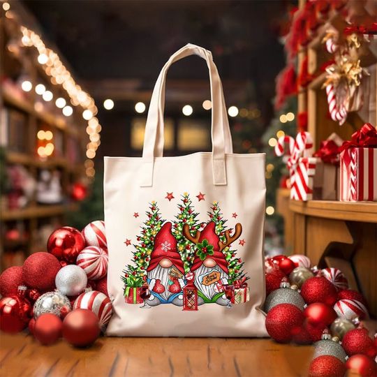 Discover Christmas Gnomes Tote Bags, Gifts for friends
