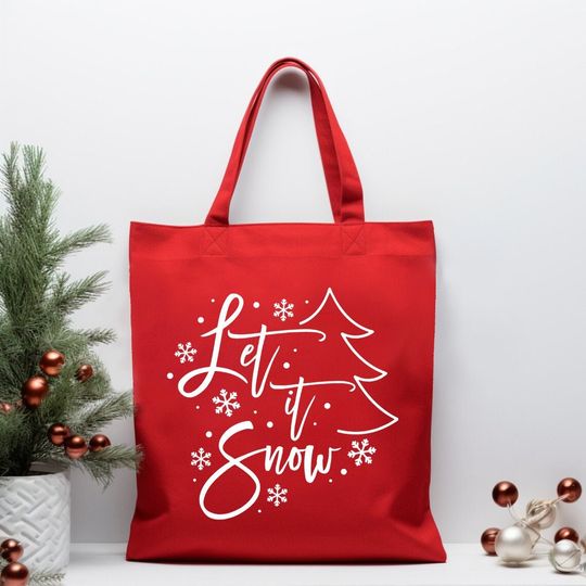 Discover Christmas Let It Snow Tote Bags, Gifts for friends