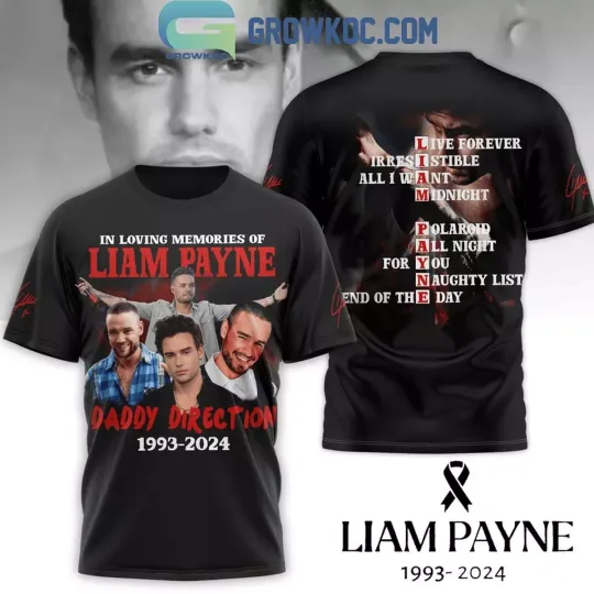 Discover One Direction In Loving Memories Of Liam Payne Daddy 1993-2024 3D T-Shirt