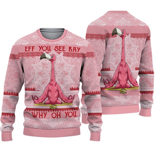 Discover Holiday Sweater with Flamingo Design for Men and Women