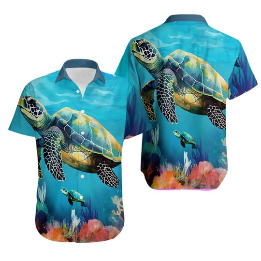Discover Sea Turtle Hawaiian Shirt, Turtle Lovers Summer Hawaii Shirt