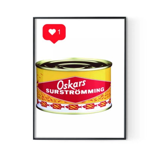Discover Surströmming Lover, Fermented Fish, Rotten Fish, Swedish Food, Willow Days Premium Matte Vertical Poster Digital Posters Print