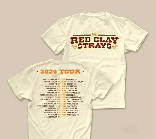 Discover Red Clay Strays Tour 2024 Tour Tee Men And Women T Shirt