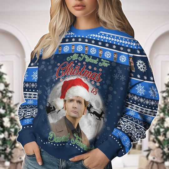 Discover Christmas Doctor Who Ugly Sweater, David Tennant Christmas