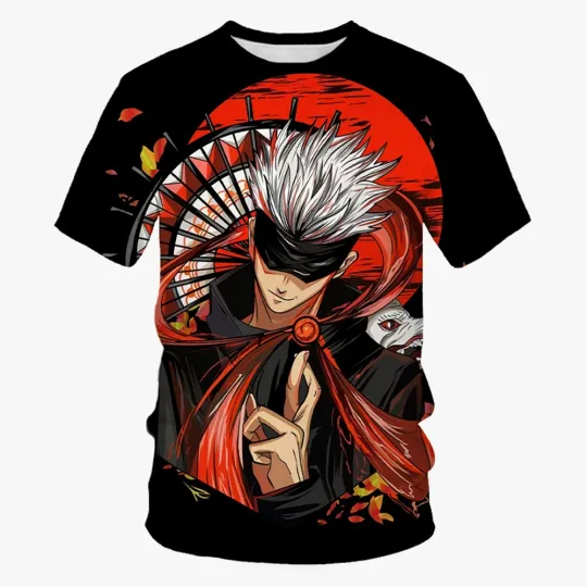 Discover Summer Anime Jujutsu Satoru 3D Printed T Shirt