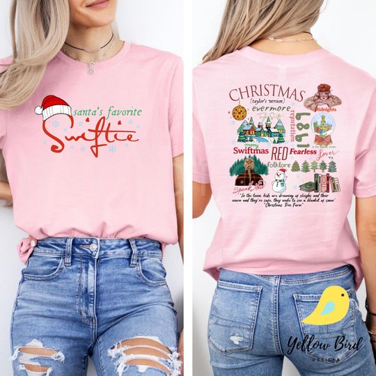 Discover Santa's Favorite Swiftie | Women's Graphic Tee | Christmas Shirt