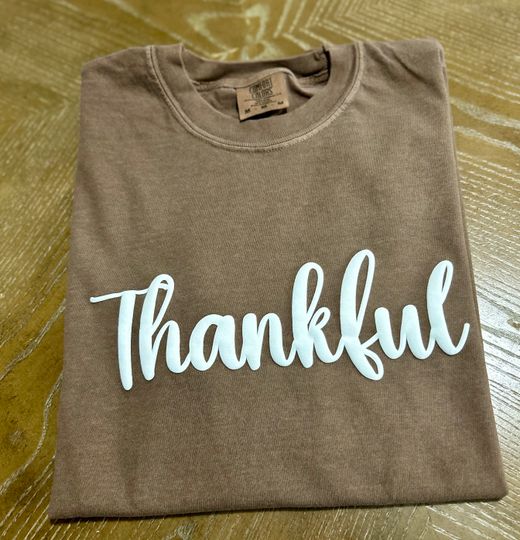 Discover Thankful Tee Embossed Tee