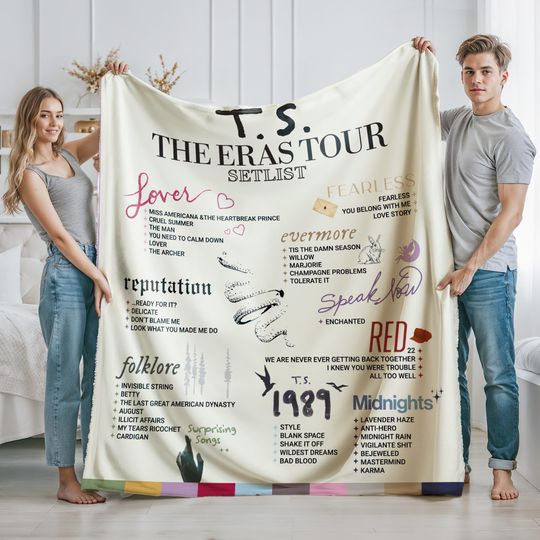 Discover Concert Tour Blanket, Music Album Blanket, Sing Lyrics Fan Christmas Gift, Couple Lover Xmas Gift