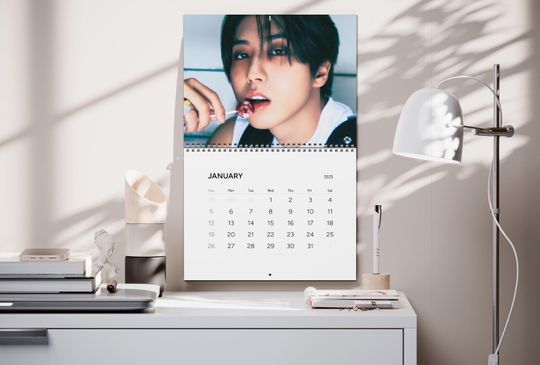 Discover Han Jisung Stray Kids Kpop 2025 Wall Calendar