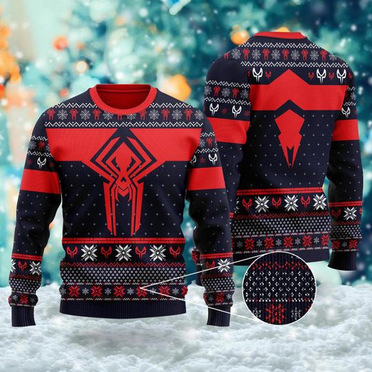 Discover Spider Ugly Christmas Sweater, Superhero Movie Xmas Sweatshirt, Hero Character Sweater, Christmas Gift For Men Women Kid, All Over Print