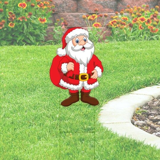 Discover Santa Claus Custom Yard Sign, Christmas Yard Decorations