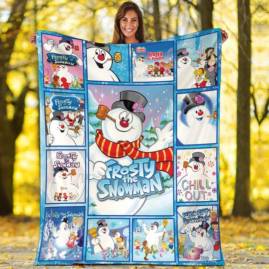 Discover Frosty The Snowman Christmas Blanket