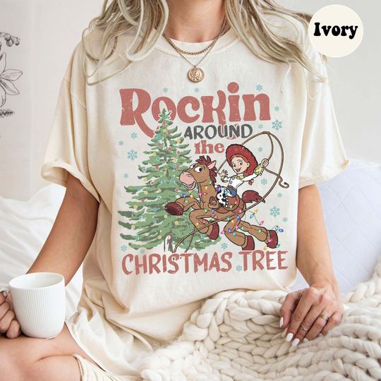Discover Comfort Colors Rockin' Around The Christmas Tree Shirt, Christmas Western Shirt