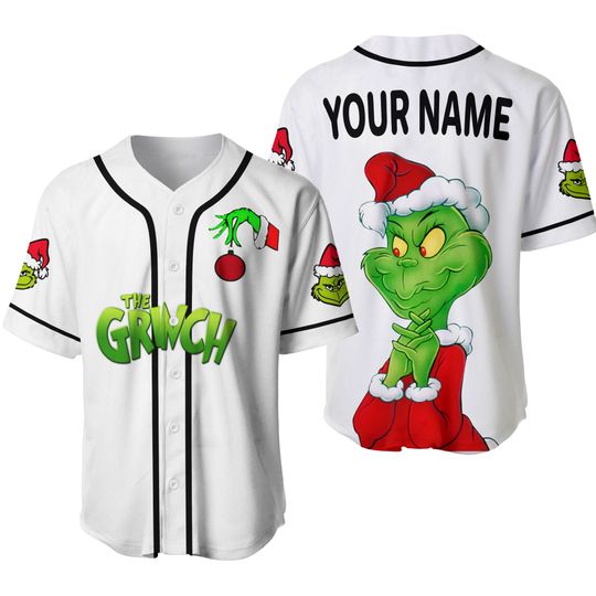 Discover Personalized Grin Christmas Baseball Jersey