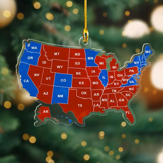 Discover US Presidential Election 2024 Ornament, Trump Ornament Gift, Trump Won Ornament