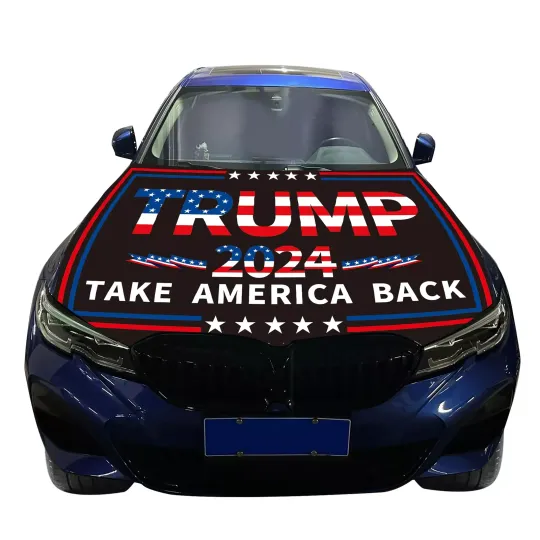 Discover Trump 2024 Hood Cover Car Flag