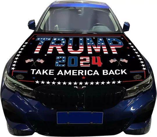 Discover Trump 2024 Car Hood Flag