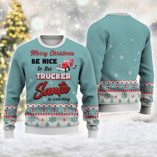 Discover Merry Christmas Be Nice Ugly Sweater, Ocean Santa Xmas Sweatshirt, Christmas