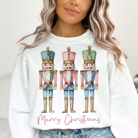 Discover Pink Nutcracker Friends sweatshirt, Pink Christmas shirt