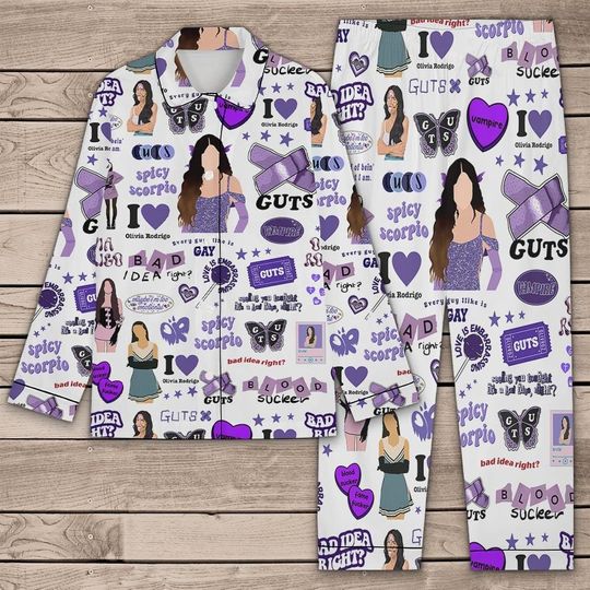 Discover Olivia Rodrigo Guts New Album Pajamas Set, Olivia Rodrigo Women Pajamas