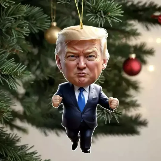Discover Donald Trump MAGA Hanging Christmas Tree & Car Ornament Acrylic Trump Ornament