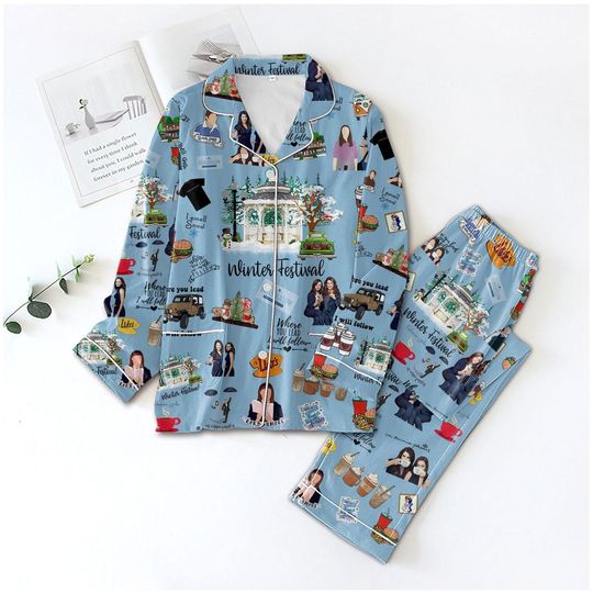 Discover Gilmore Girls Pajamas Set, Luke's Coffee Pajamas Christmas