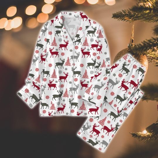 Discover Christmas Reindeer Pajamas Set, Merry Christmas Matching Pajamas Set