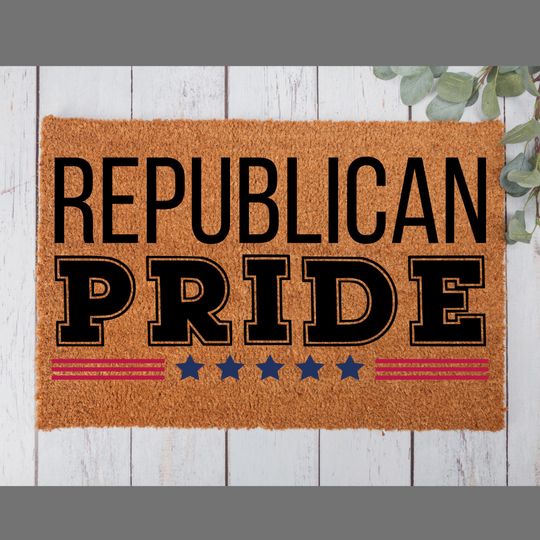 Discover Republican Pride Doormat, All American Doormat, 2024 Election