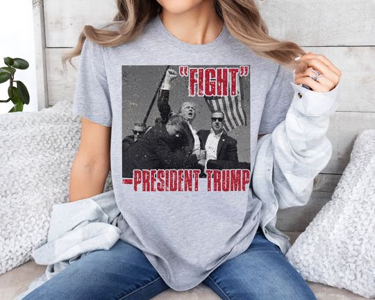 Discover Fight - President Trump T-Shirt, Support Donald Trump 2024 Tee Shirt