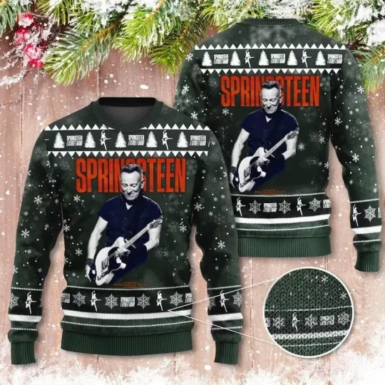 Discover 90S Bruce Springsteen Christmas Ugly Sweater, Springsteen Estreet Band Shirt