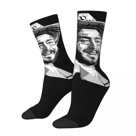 Discover Happy Funny Post Malone Socks, Hip Hop Style, Gifts for Fan