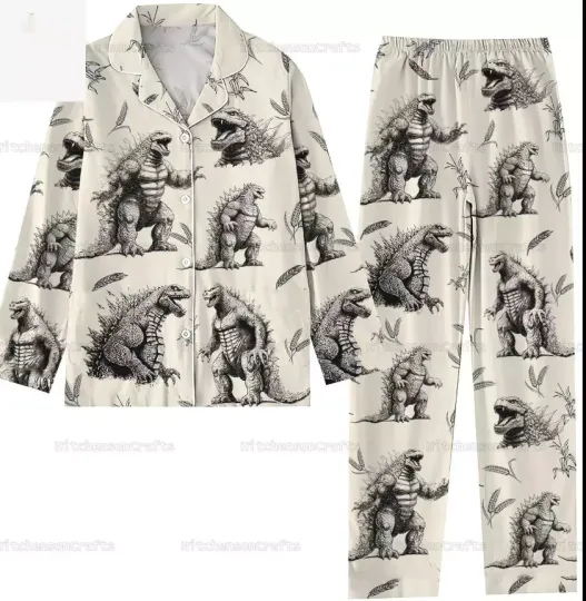 Discover Godzilla Holiday Pajamas Set 2024