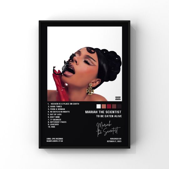 Discover Mariah The Scientist - To Be Eaten Alive Album Poster | Album Cover Poster | Music gift | Music Wall Decor