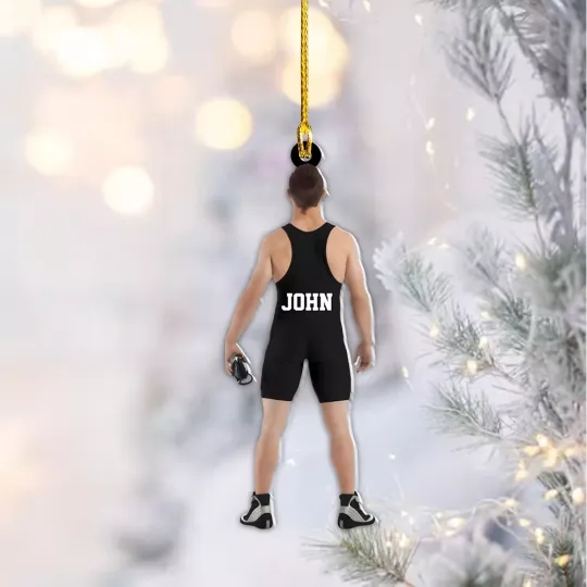 Discover Wrestling Helmet Christmas Ornament - Perfect Holiday Gift