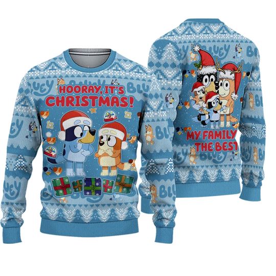 Discover BlueyDad Bingo My Family Is The Best Hooray It Is Christmas Holidays Ugly Sweater