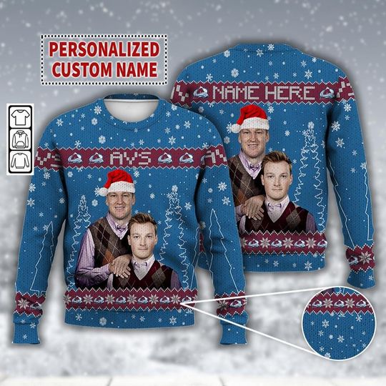Discover Custom Cale Makar Nathan MacKinnon Colorado Ice Hockey Ugly Christmas Sweater