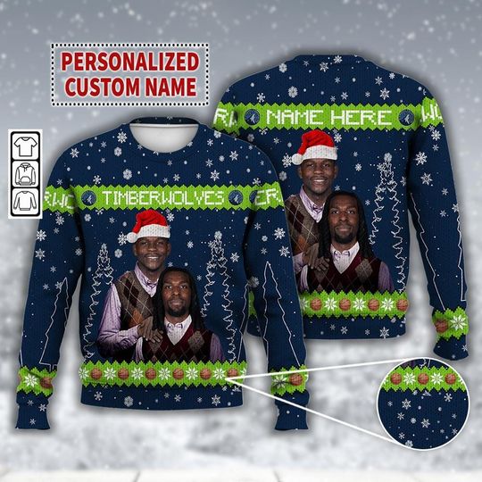 Discover Custom Naz Reid Anthony Edwards Minnesota Basketball Ugly Christmas Sweater