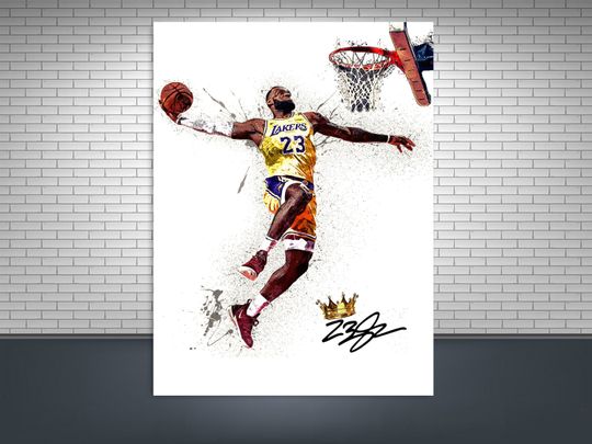 Discover LeBron James Dunk Poster, Home Decor