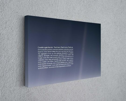 Discover Pale Blue Dot A Vision of the Human Future in Space - Fine Art Photography Canvas Wall Decor