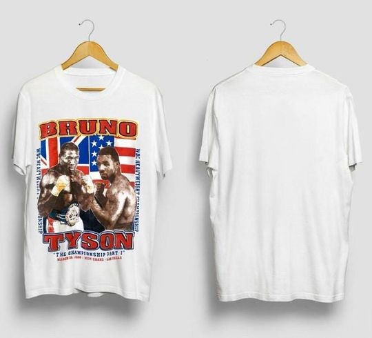 Discover Iron Mike Tyson vs Frank Bruno Unisex T Shirt, Tyson Boxing Legends T Shirt