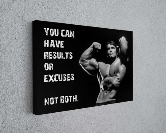 Discover Arnold Fitness Weight Lifting Inspirational Quote Canvas Print Fine Art Canvas Poster Wall Decor