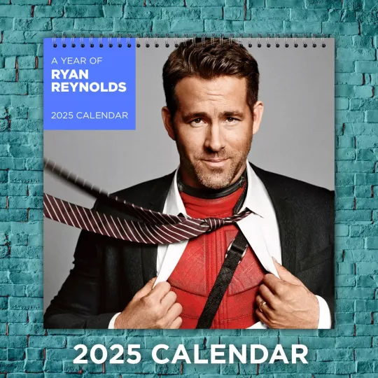 Discover Ryan Reynolds 2025 Hollywood Stars Calendar, 12-Month Actor Wall Calendar